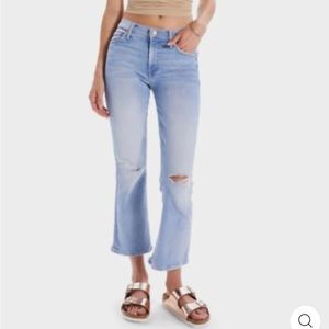 MOTHER The Outsider Ankle Chew Jeans.